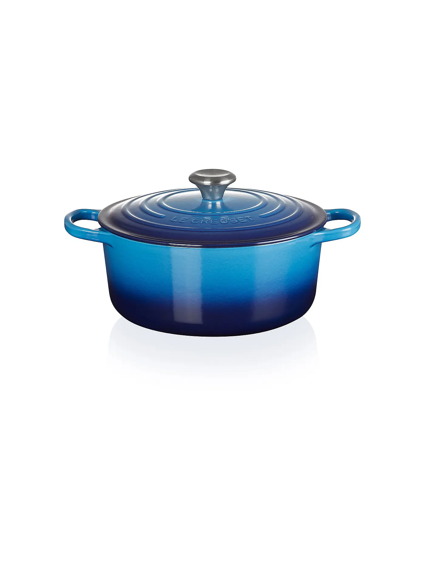 LE CREUSET | Bräter rund SIGNATURE 26cm Nectar | blau